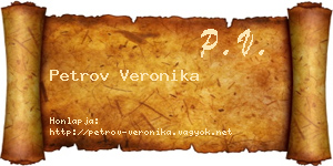 Petrov Veronika névjegykártya
